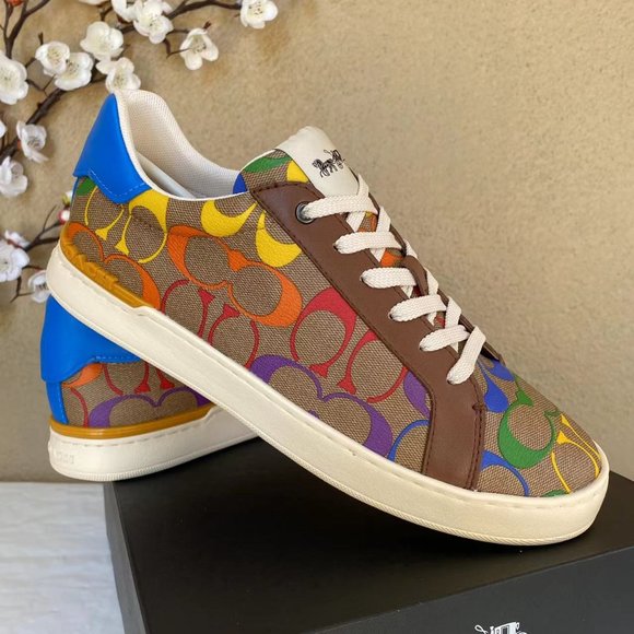 Coach Rainbow Clip Low Top Sneaker NWTCA008 - Picture 6 of 11